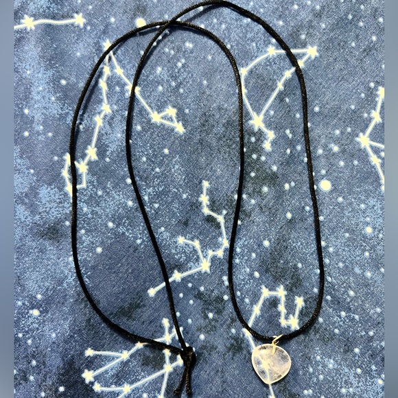 💜 NWOT Clear Quartz Adjustable Necklace - Picture 1 of 2